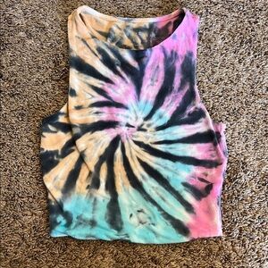 Tie-Dye Sleeveless crop Women's tank Top
